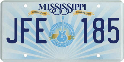 MS license plate JFE185