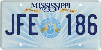 MS license plate JFE186