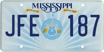 MS license plate JFE187