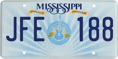 MS license plate JFE188
