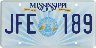 MS license plate JFE189
