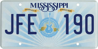 MS license plate JFE190