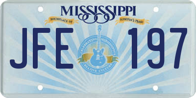 MS license plate JFE197