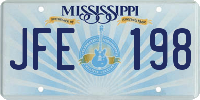 MS license plate JFE198