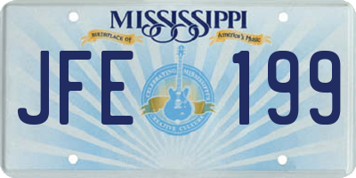MS license plate JFE199