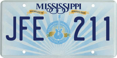 MS license plate JFE211