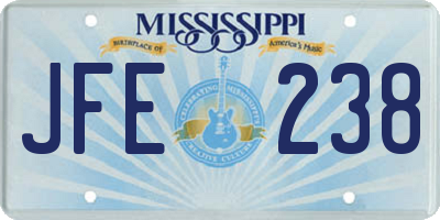 MS license plate JFE238