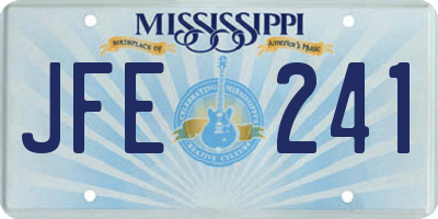 MS license plate JFE241