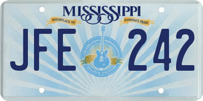 MS license plate JFE242