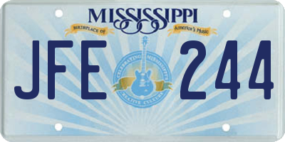 MS license plate JFE244