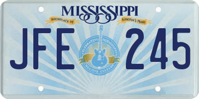 MS license plate JFE245