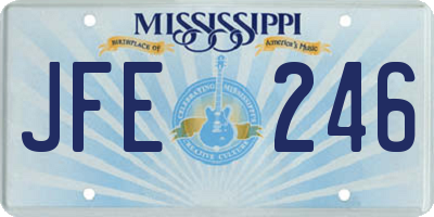 MS license plate JFE246