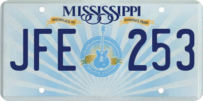 MS license plate JFE253