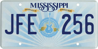 MS license plate JFE256