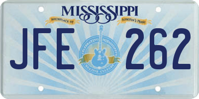 MS license plate JFE262