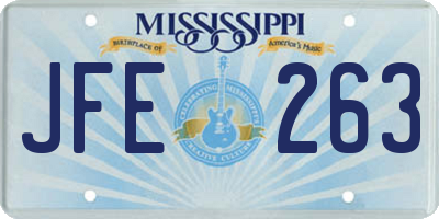 MS license plate JFE263