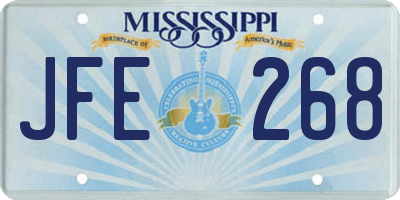 MS license plate JFE268