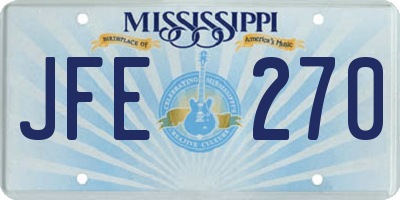 MS license plate JFE270