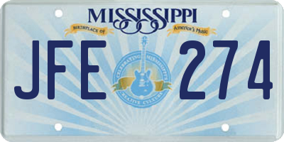 MS license plate JFE274