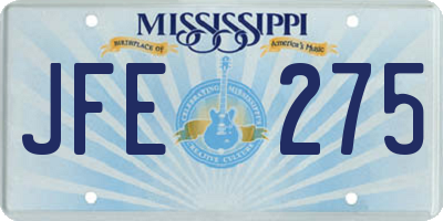 MS license plate JFE275