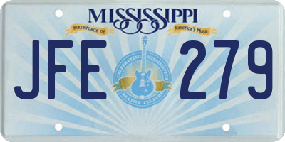 MS license plate JFE279