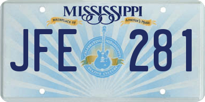 MS license plate JFE281