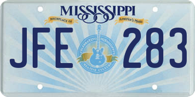 MS license plate JFE283
