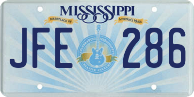 MS license plate JFE286