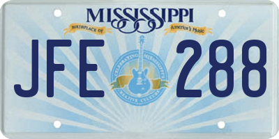 MS license plate JFE288