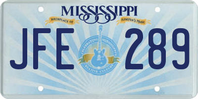 MS license plate JFE289