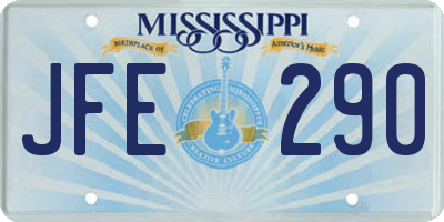 MS license plate JFE290