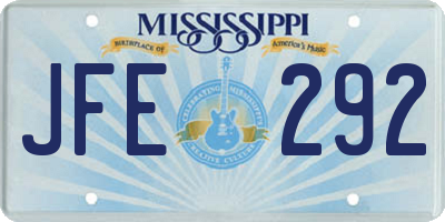 MS license plate JFE292