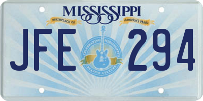 MS license plate JFE294