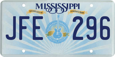 MS license plate JFE296