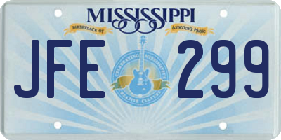 MS license plate JFE299