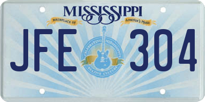 MS license plate JFE304