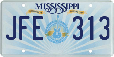 MS license plate JFE313