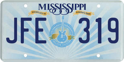 MS license plate JFE319
