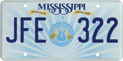 MS license plate JFE322