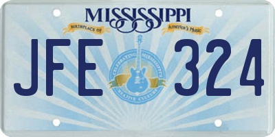 MS license plate JFE324