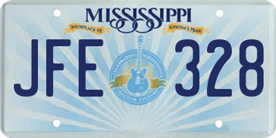 MS license plate JFE328