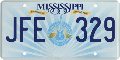 MS license plate JFE329