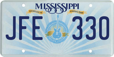 MS license plate JFE330