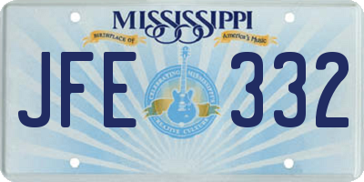 MS license plate JFE332