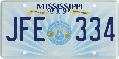 MS license plate JFE334