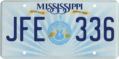 MS license plate JFE336