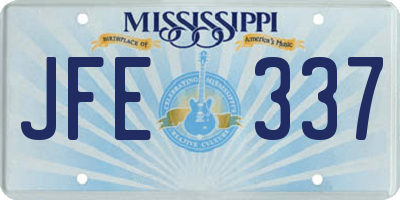 MS license plate JFE337