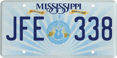 MS license plate JFE338