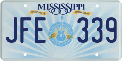 MS license plate JFE339