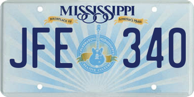 MS license plate JFE340